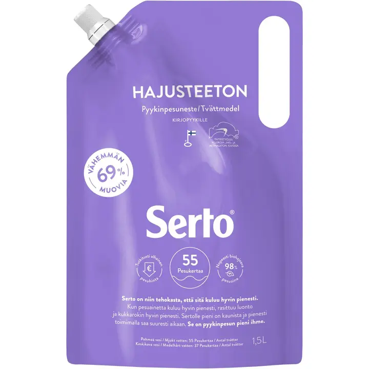 Serto Hajusteeton Pyykinpesuneste 1,5 L