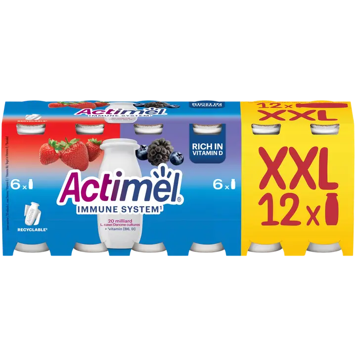 Actimel Jogurtijook 12x100g, maasika-mustika