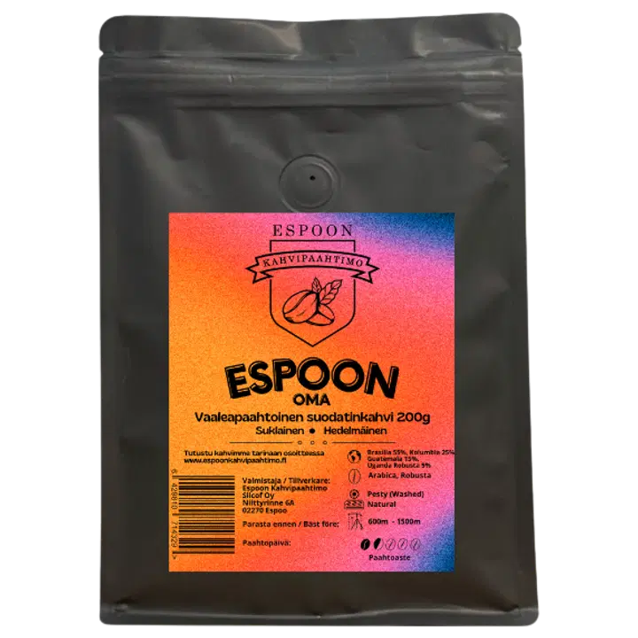 Espoon Kahvipaahtimo Oma Kahvi vaaleapaahtoinen suodatinkahvi 200 g