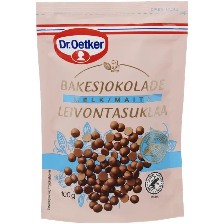 Dr.Oetker piimašokolaadinööbid küpsetamiseks 100 g
