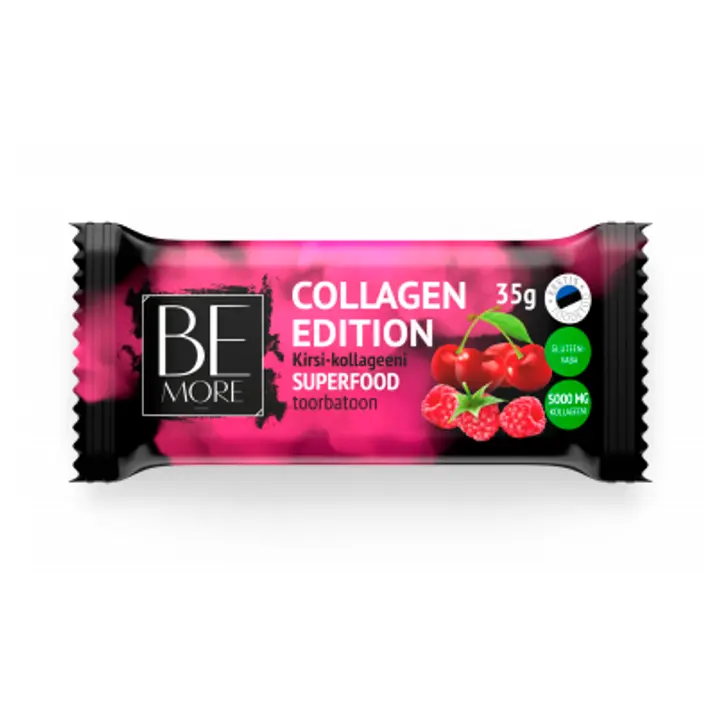 Be More Collagen Edition Kirsi-kollageeni superfood toorbatoon Be More 35g