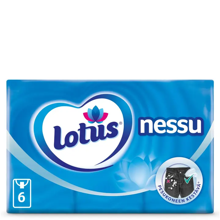 LOTUS Nessu nenäliinataskupakkaus 6x10 kpl