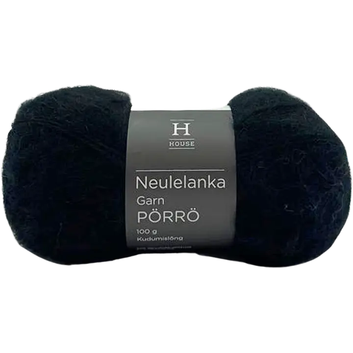 House lanka mohair-villa-akryyli Pörrö 100 g Black 217