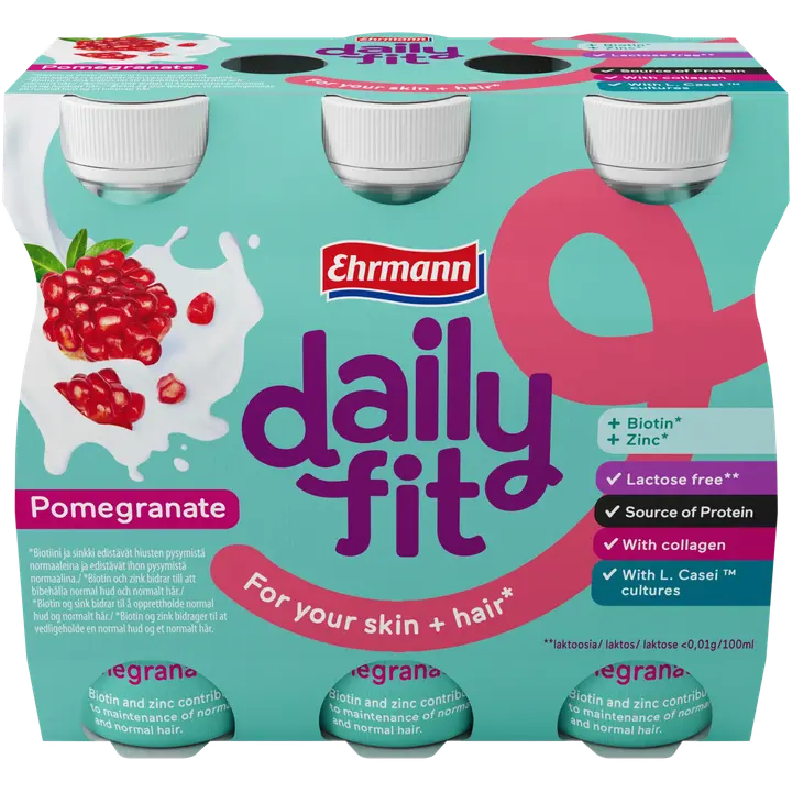 Daily Fit jogurttijuoma granaattiomena 6x95 ml