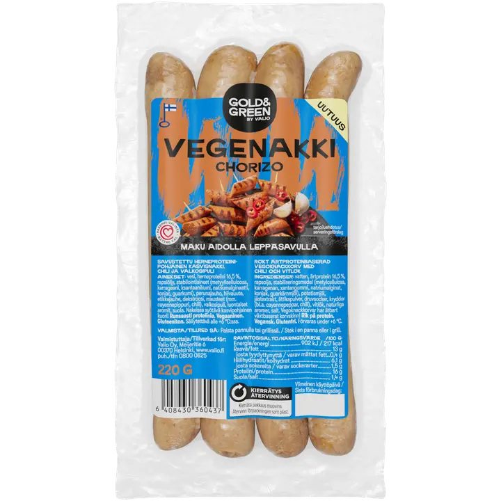 Gold&Green® Vegenakki 220 g Chorizo