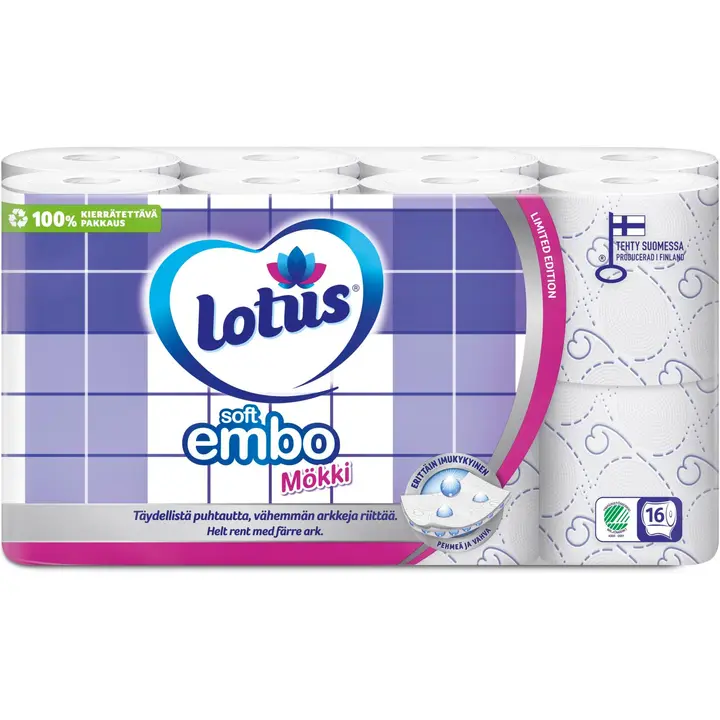 LOTUS Soft Embo Mökki wc-paperi 16 rll