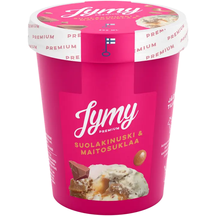 Jymy Suolakinuski & Maitosuklaa kermajäätelö 500ml