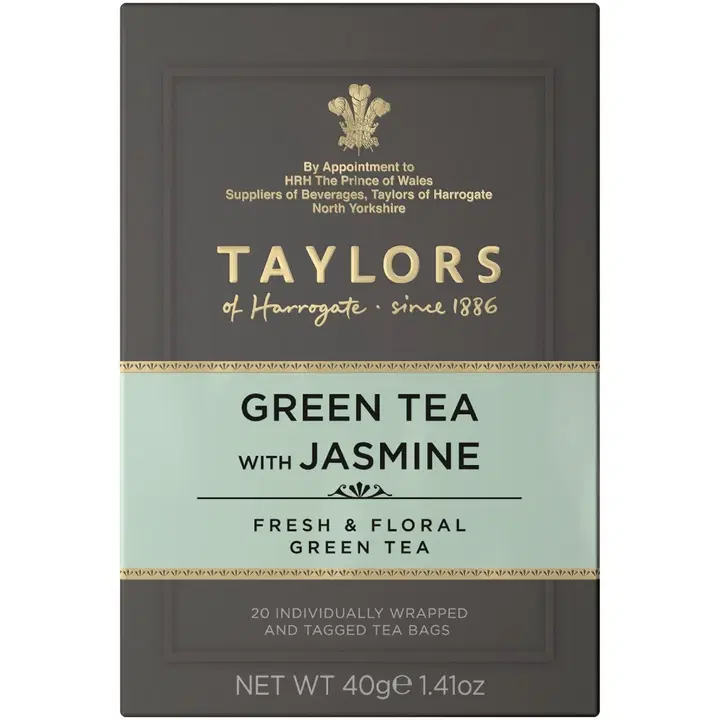 Taylors of Harrogate Green tea with Jasmine  pussitee 20ps
