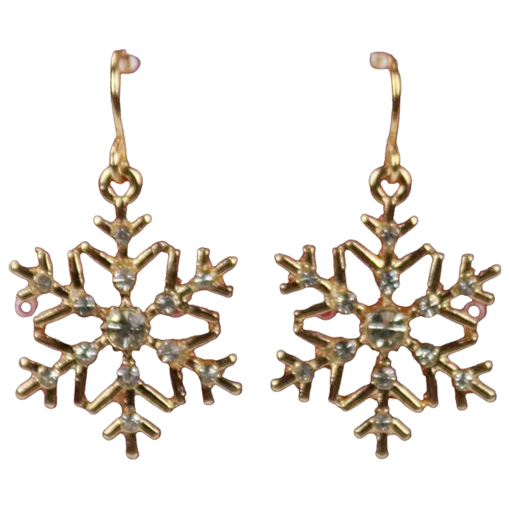 Accessories with style Korvakoru lumihiutale kullanvärinen