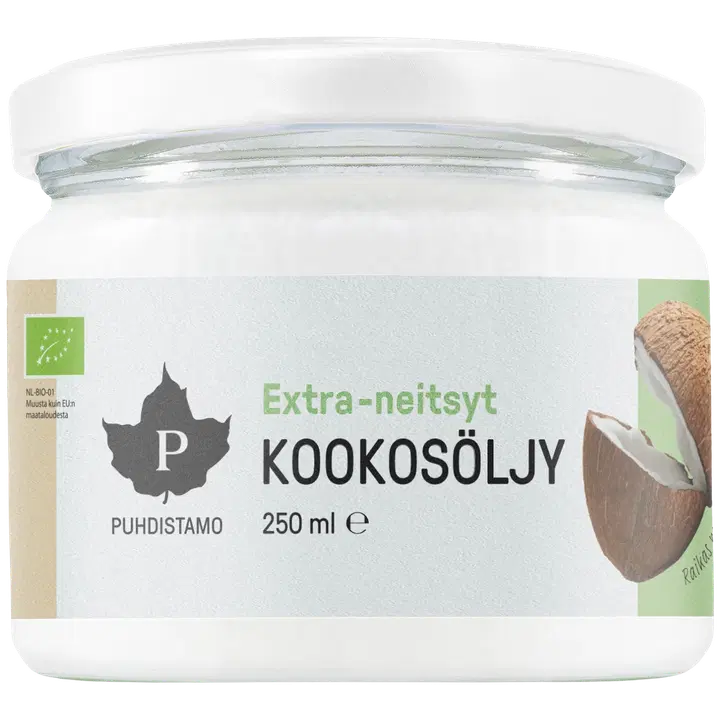 Puhdistamo Luomu Extra-neitsytkookosöljy 250 ml