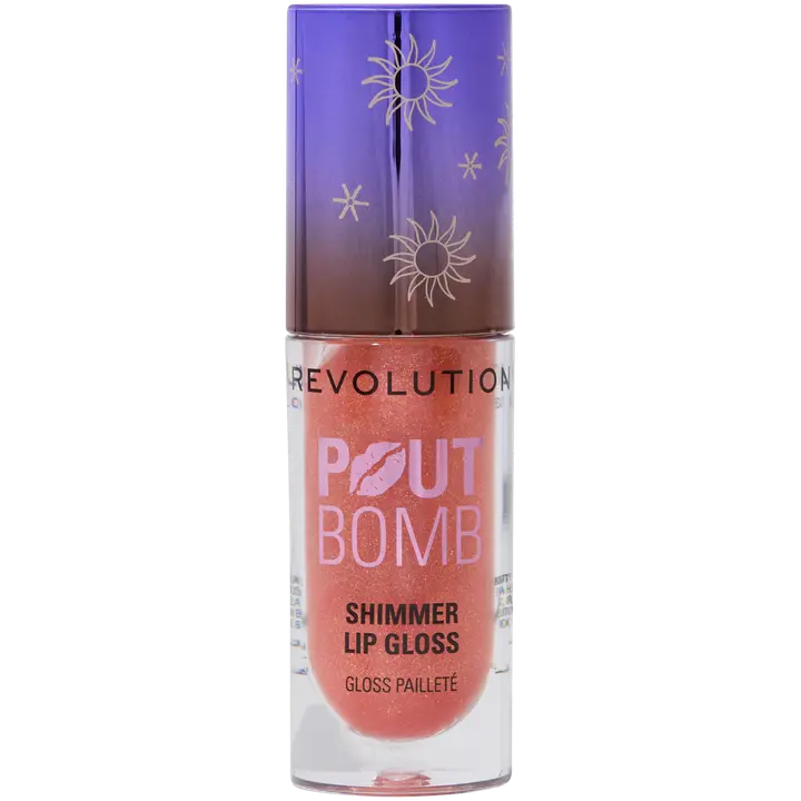 Makeup Revolution sunset  pout bomb shimmer huulikiilto 4,5ml orange sunset