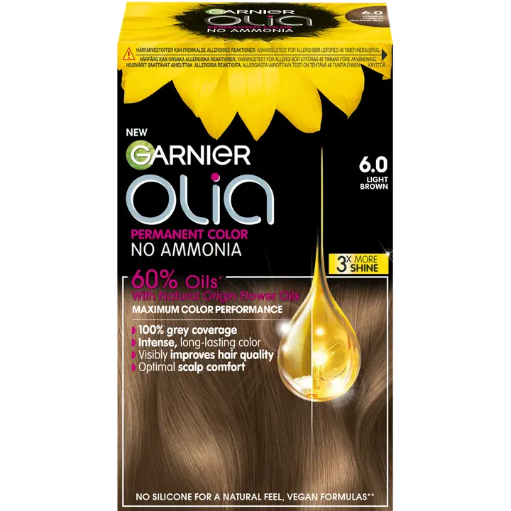 Garnier Olia 6.0 Light Brown kestoväri 174ml