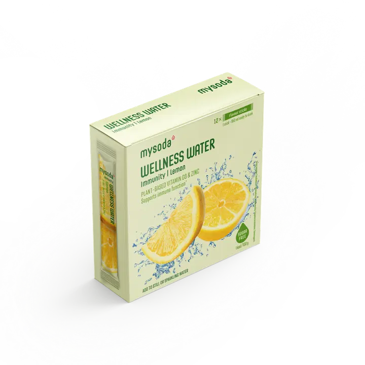 Mysoda Wellness Water citron dryckespulver 12x4g