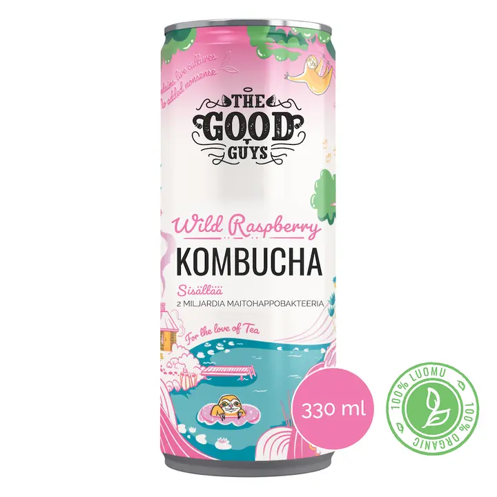 The Good Guys Wild Raspberry Kombucha 330 ml