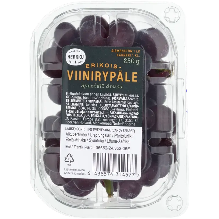 Herkku Viinamari Candy Crispy 250 g