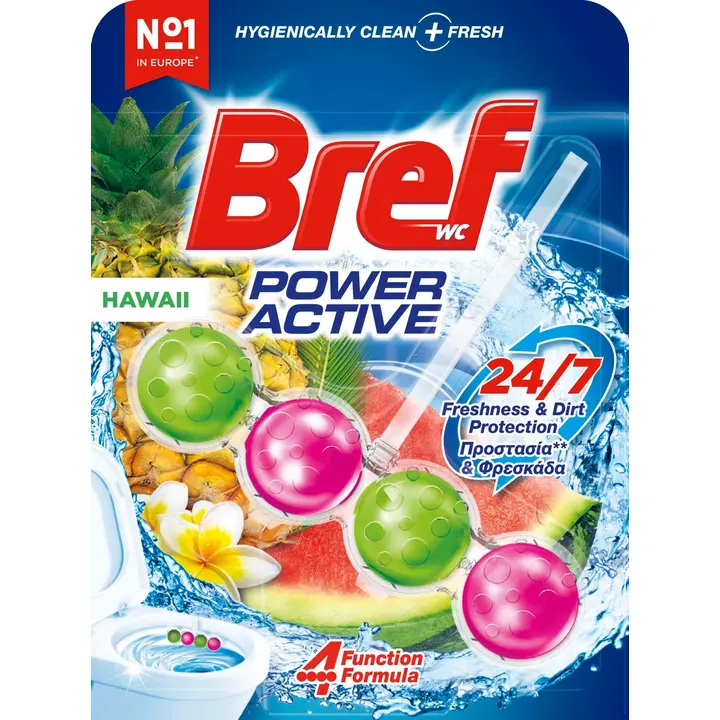 Bref power active wc-värskendaja hawaii 50g