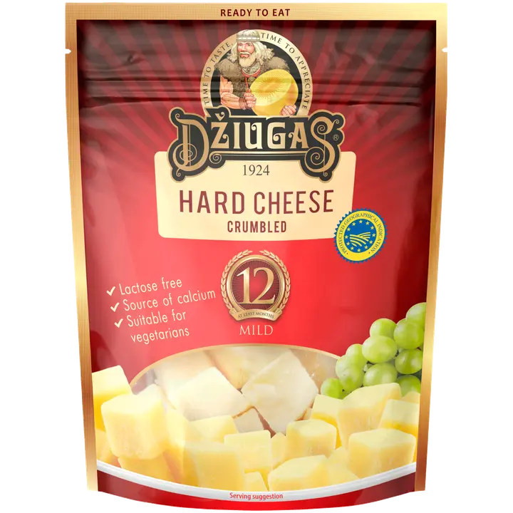 Kõvajuust, laagerdunud 12 kuud, 100 g