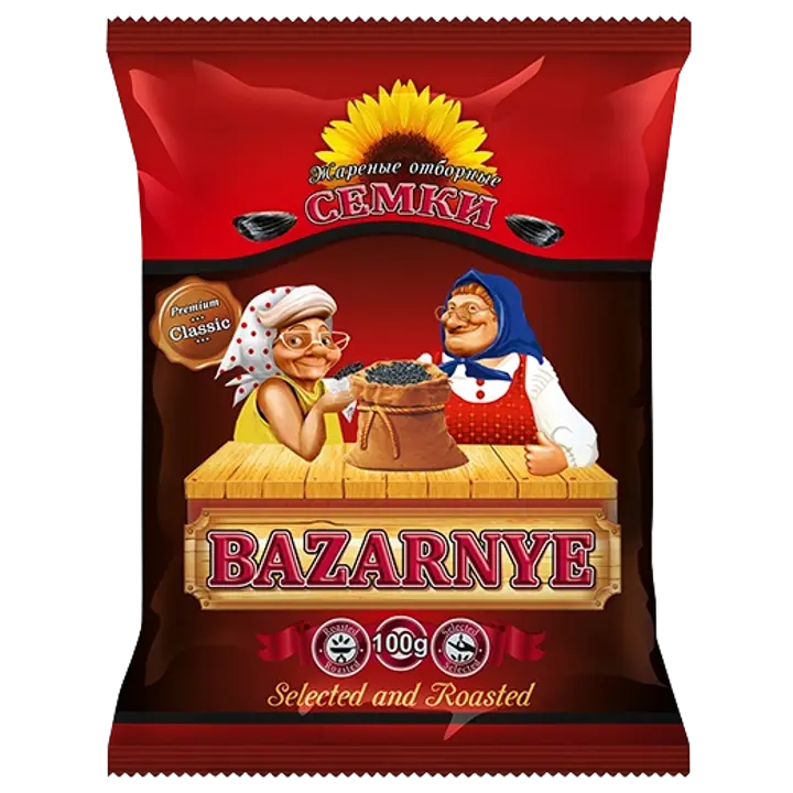 Bazaro mustad päevalilleseemned 100g