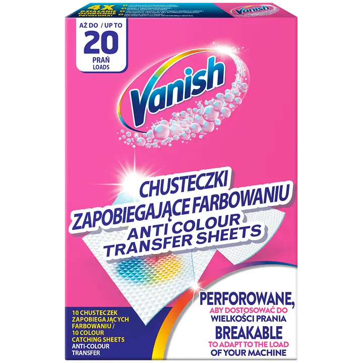 Vanish Color Prodect värvipüüdjad 10 tk, kuni 20 pesukorda