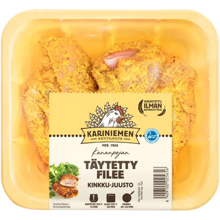 Kariniemen Kananpojan täytetty filee kinkku-juusto 380 g