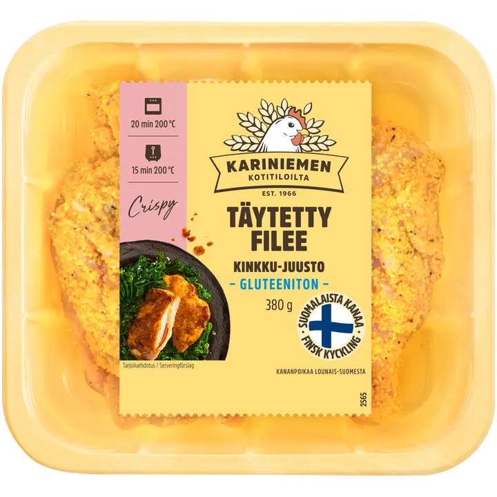Kariniemen Kananpojan täytetty filee kinkku-juusto 380 g