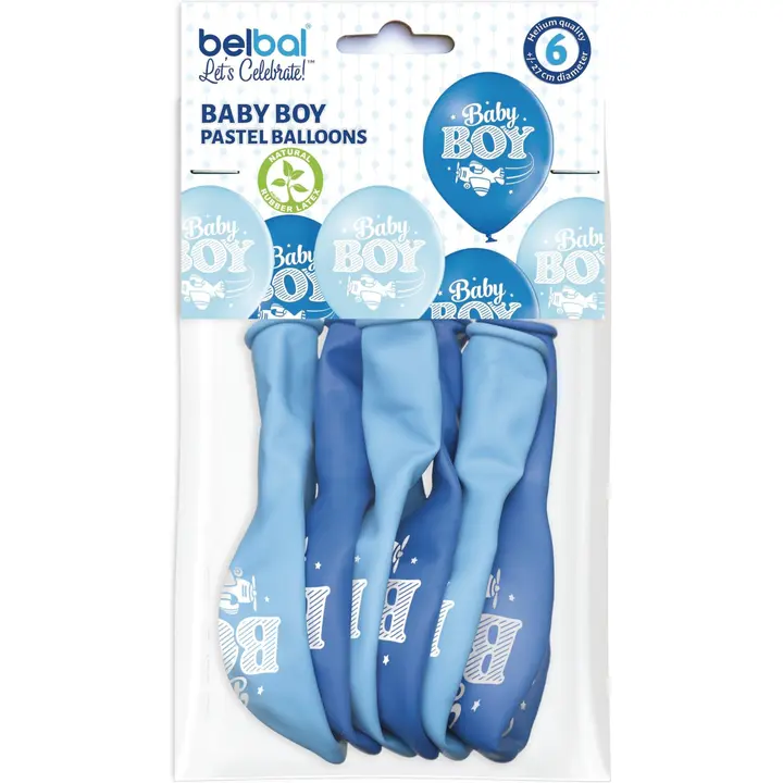 Ilmapallokeskus ekoilmapallo Baby Boy 6 kpl