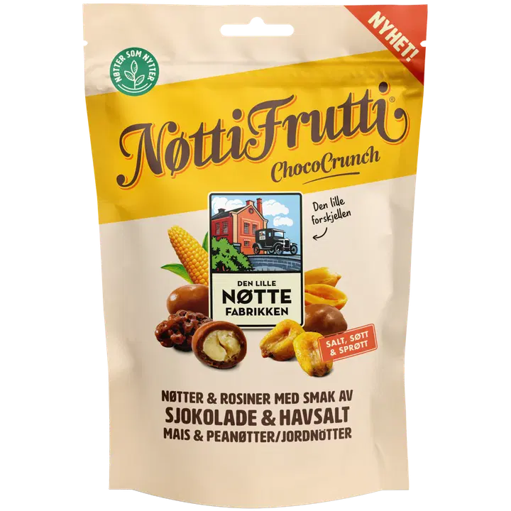 Den Lille Nøttefabrikken Nøtti Frutti ChocoCrunch pähkinä-hedelmäsekoitus RA 160 g