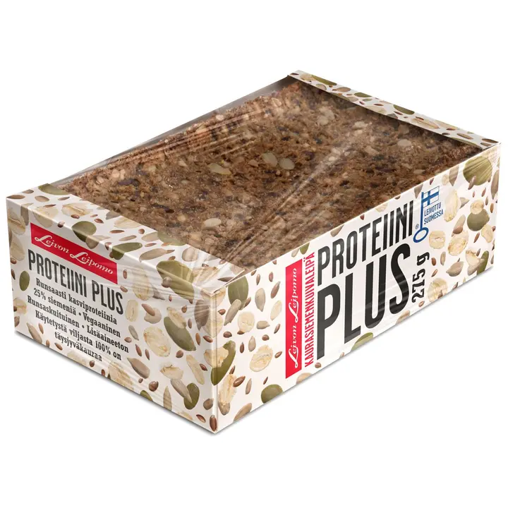 Leivon Leipomo Proteiini plus Kaurasiemenkuivaleipä 275g