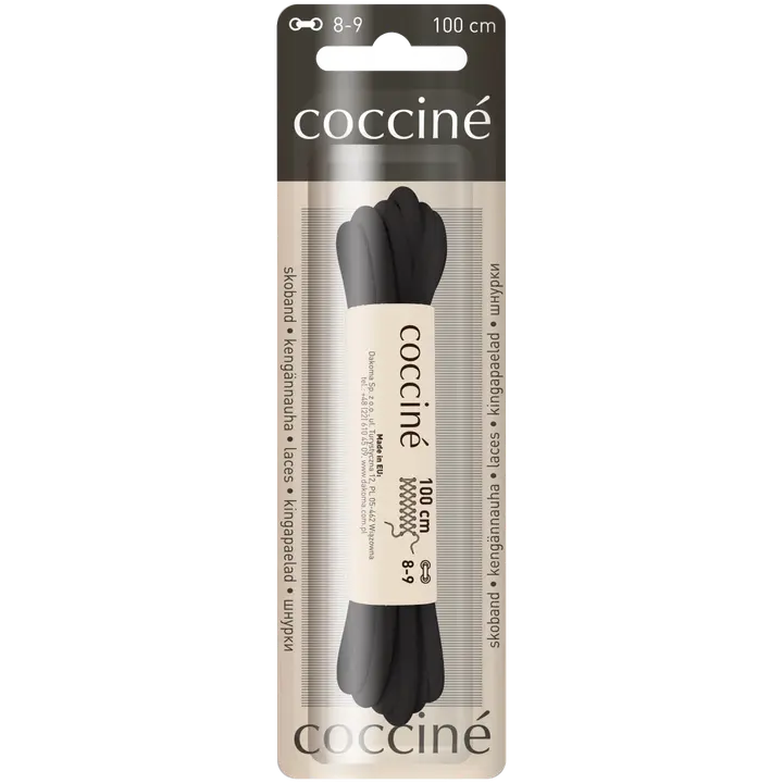 Coccine kengännauha 100 cm, musta