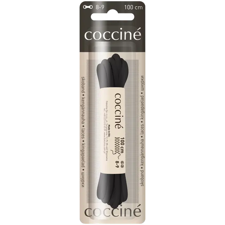 Coccine kengännauha 100 cm, musta