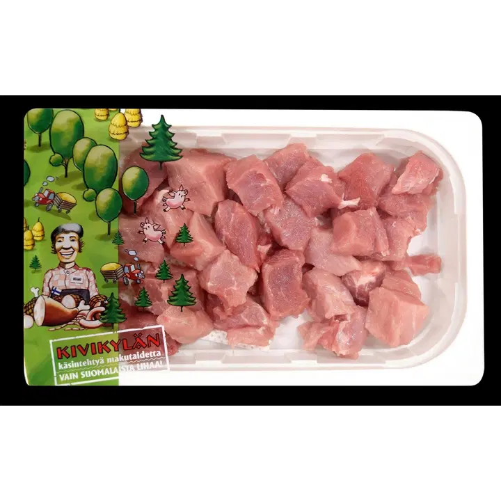 Kivikylän Porsaan kinkkukuutiot naturel 400 g