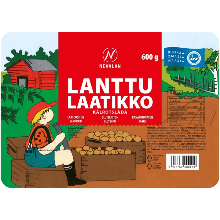 NEVALAN PARHAAT GLUTEENITON LANTTULAATIKKO 600G