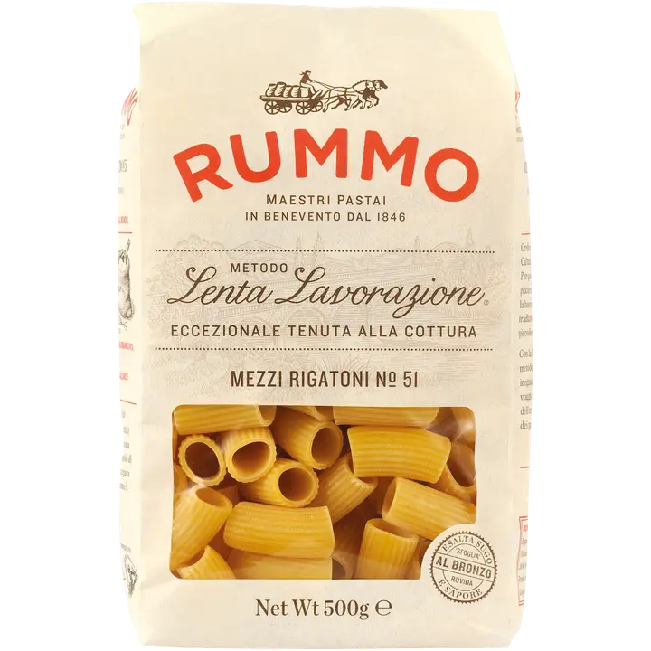 Rummo mezzi rigatoni pasta nr 51 500 g