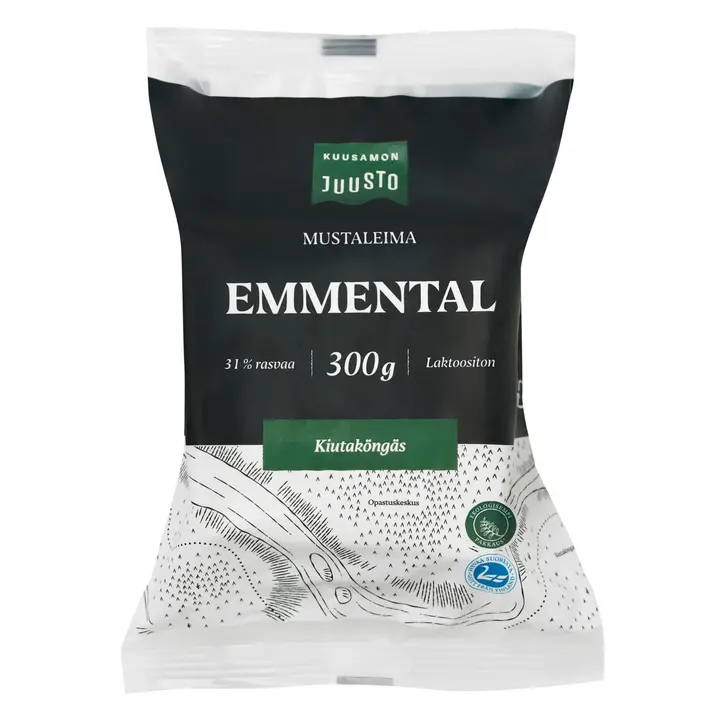 Kuusamon Juusto mustaleima Emmental 300 g