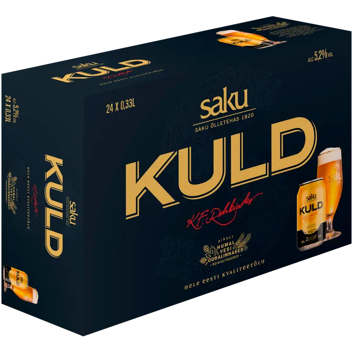 Saku Kuld õlu 5,2%vol 24x0,33L