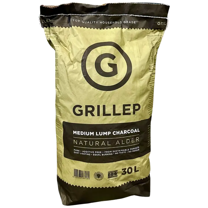 Grillsüsi GRILLEP premium suuretükiline (lepp) 30 l /4 kg 100% FSC