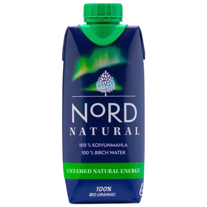 NoRD Koivunmahla Natural Premium, luomu, 330 ml tetra