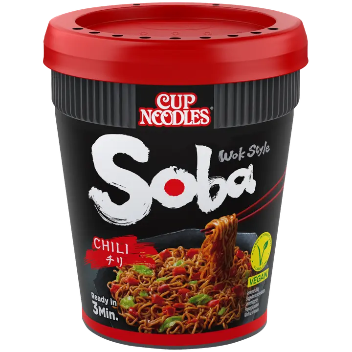 Nissin 92g Soba Cup Chili nuudeli