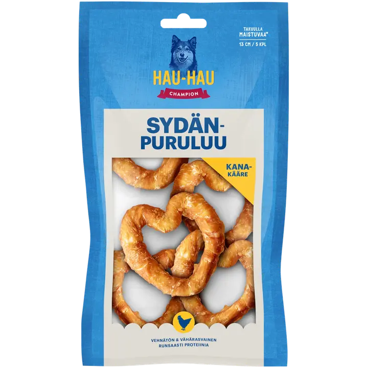 Hau-Hau Champion Sydänpuruluu kana 13 cm 5 kpl 490 g