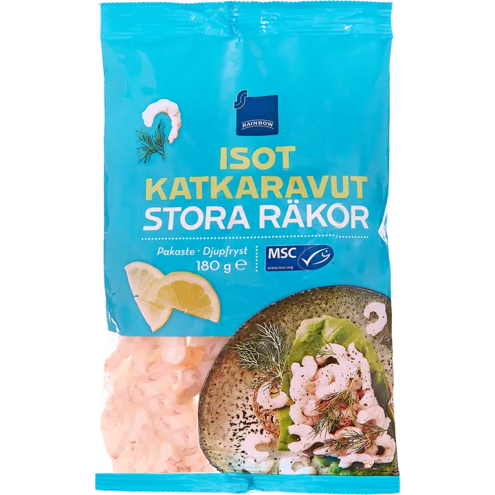 Rainbow isot katkaravut MSC 180 g pakaste