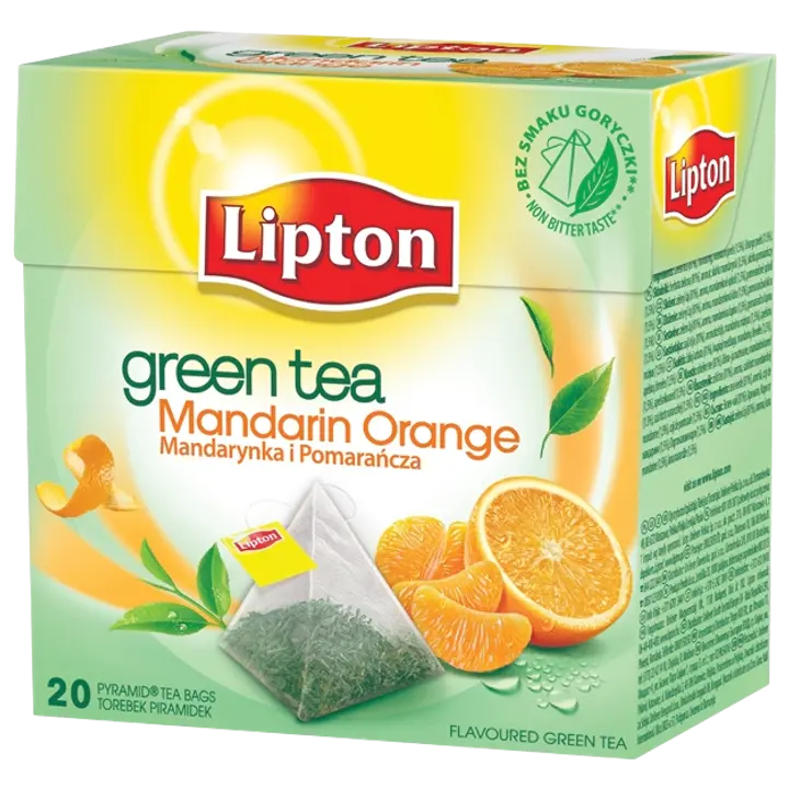 Lipton roheline tee mandariin ja apelsin 20 x 1,8 g