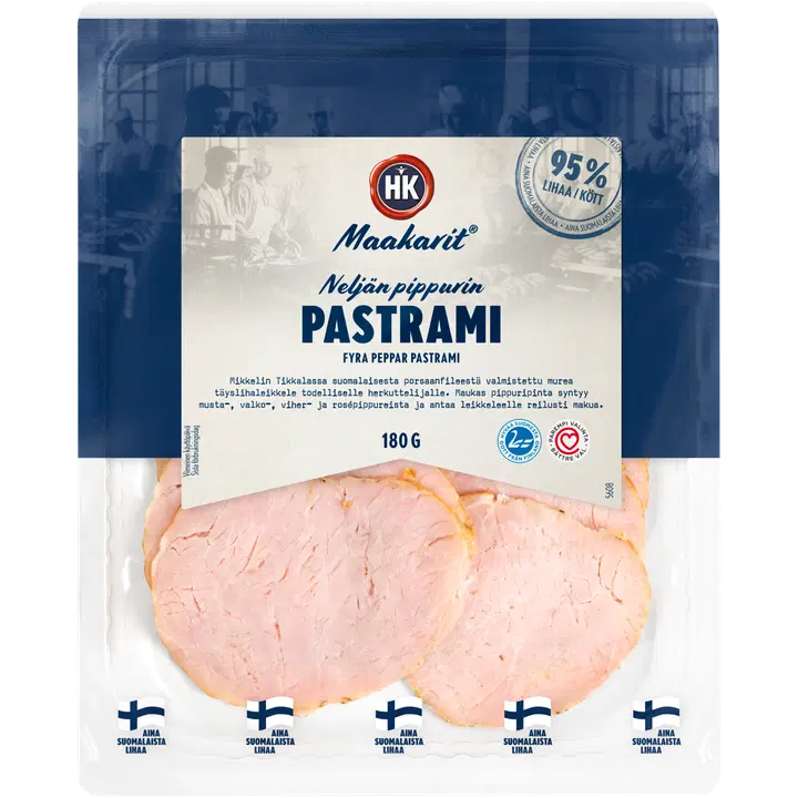 HK Maakarit® Neljän pippurin pastrami 180 g