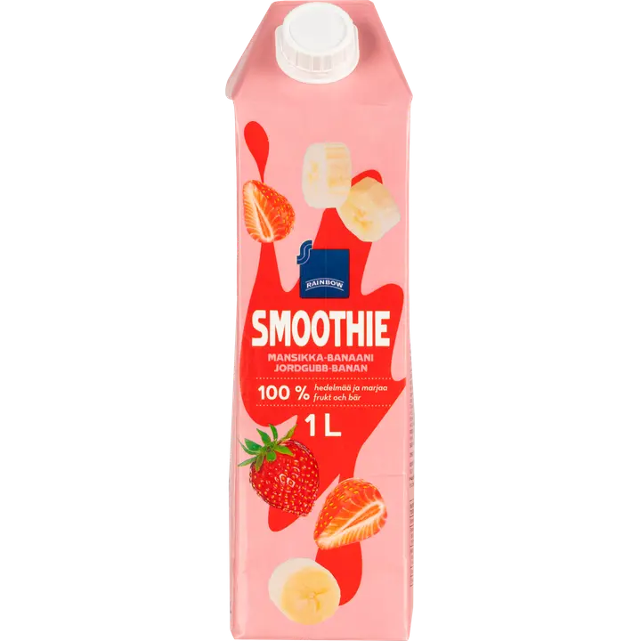 Rainbow maasika-banaani smuuti 1 l