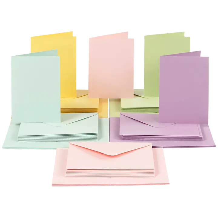 Nellen korttipohja ja kirjekuoripakkaus 50kpl