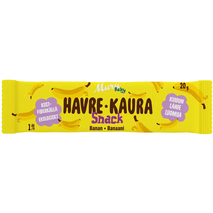 Muru Baby Luomukaurapatukka banaani 1 v 20 g