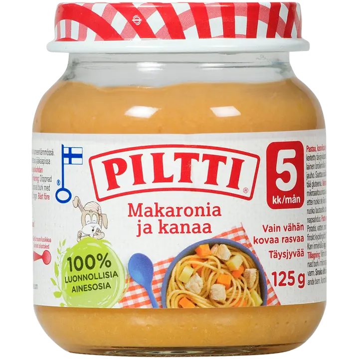 Piltti 125g Makaronia ja kanaa lastenateria 5kk
