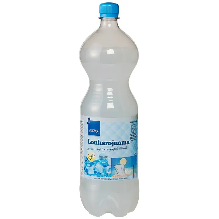 Rainbow 1,5l sokeriton lonkerojuoma greippi alkoholiton