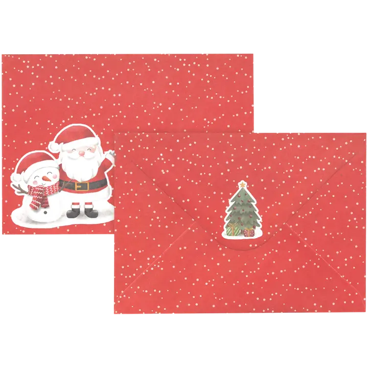 J.K. Primeco Kirjekuori C6 Iloiset jouluhahmot punainen 10kpl