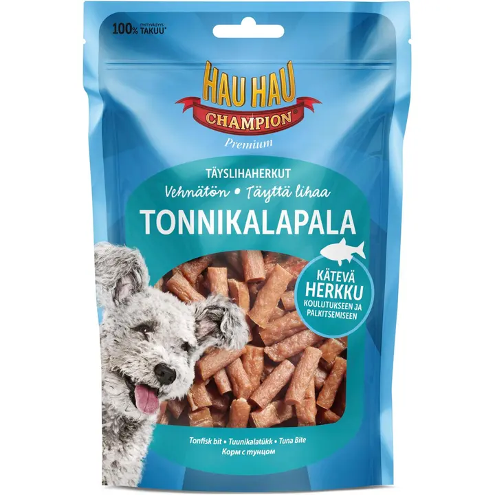 Hau-Hau Champion Täyslihaherkut Tonnikalapala 100g
