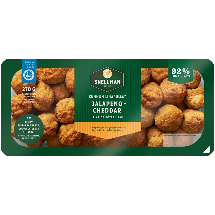 Snellman Kunnon jalapeno-cheddar lihapullat 270 g